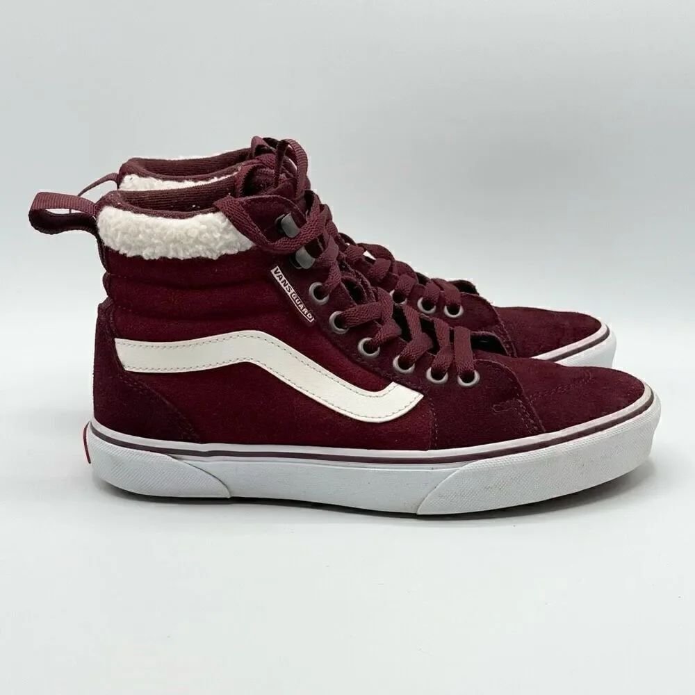 Vans SK8-HI Maroon High Top Sneakers - Women’s US 6.5